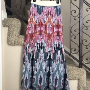 ANTHROPOLOGIE VANESSA VIRGINIA WOMENS MULTICOLOR EKA MAXI SKIRT SIZE L